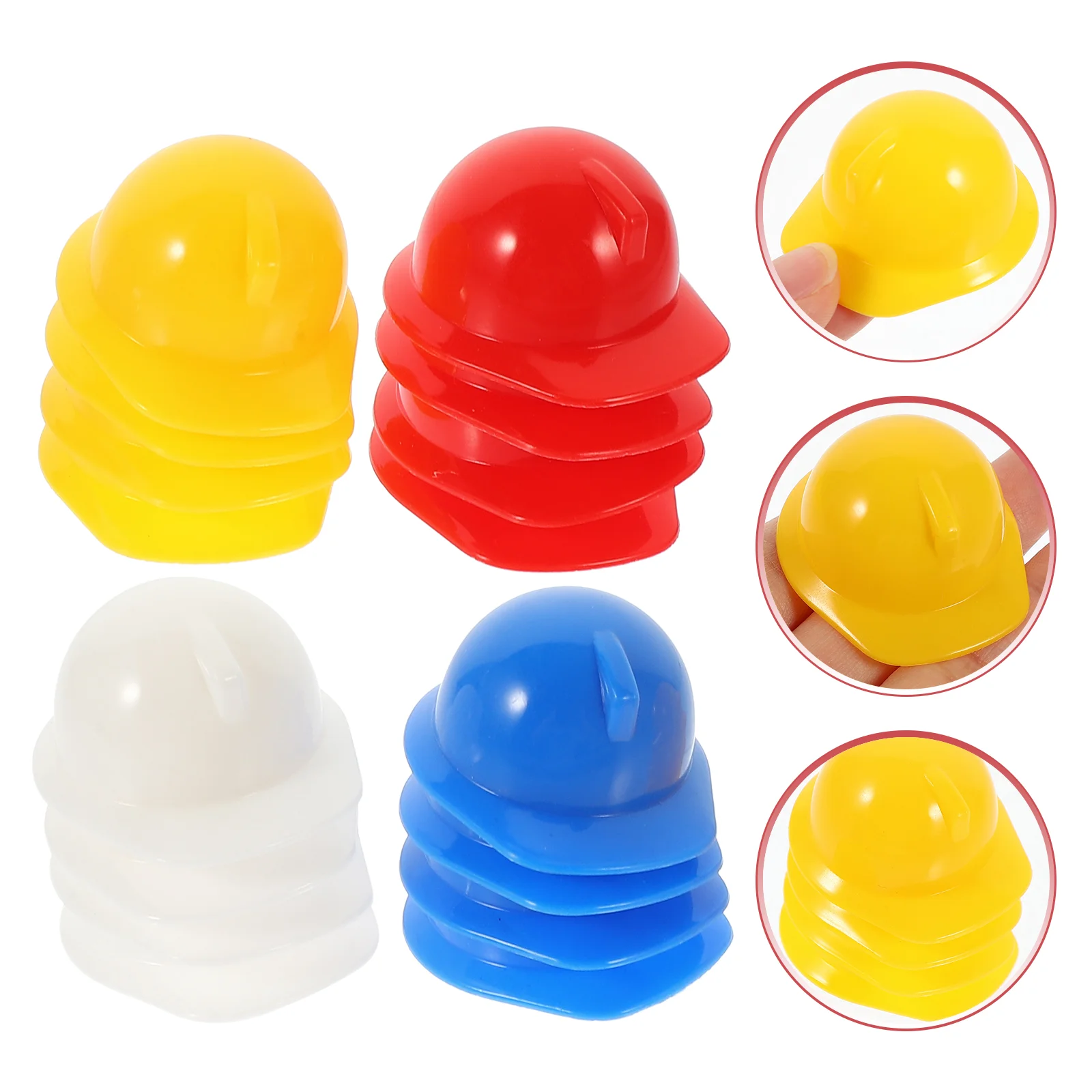 

40pcs Multi-functional Mini Decor Mini Safety Hat Model Cake Topper Bottle Cap Pet Safety