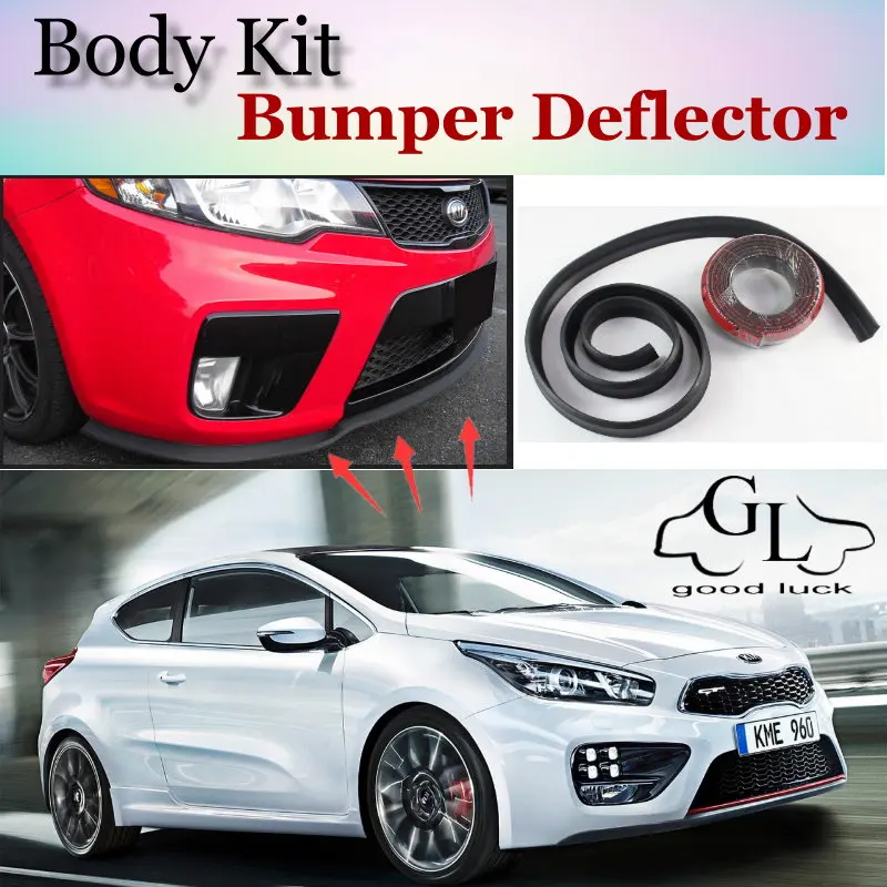 

Дефлектор губ на бампер для KIA Cee 'd, юбка переднего спойлера ДЛЯ TOPGEAR Friends, тюнинг автомобиля, комплект кузова, полоса