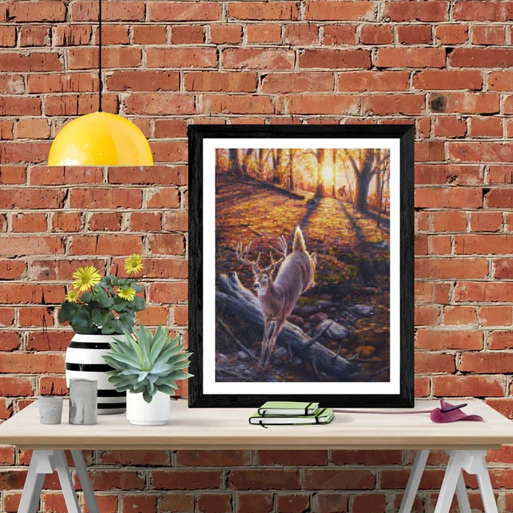 

Алмазная картина DIY Лесной олень вышивка крестом Алмазная картина полный круг Алмазная мозаика украшение дома подарок