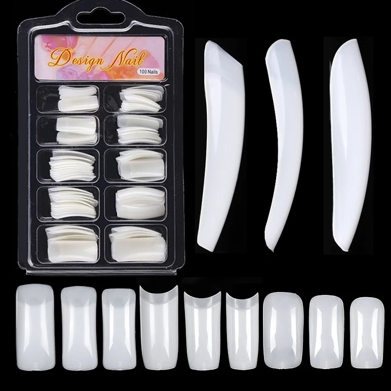 

100Pcs/Box Fake Nails Press on Nails Coffin Artificial Nails with Design Full Cover False Tips Manicure Nail Accessories Tool
