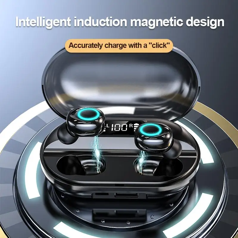 

A41 Bluetooth earphone wireless touch control waterproof Bluetooth 5.0 with LED digital display