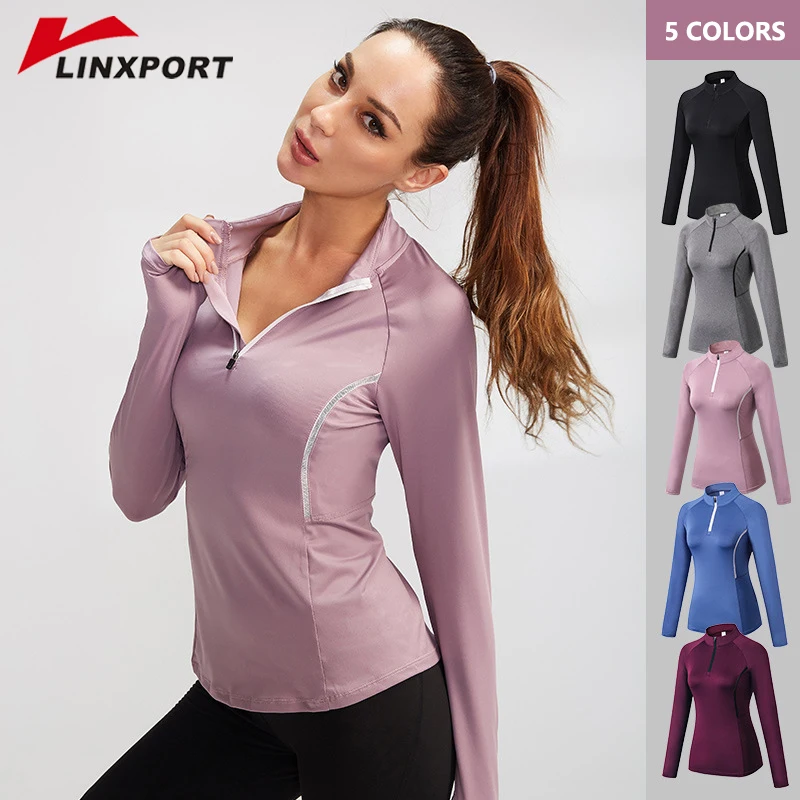 

Zipper Shirts Running Blouses Yoga Tshirt Women Gym Clothing Quick Dry Tight Jacket Jogging Tops Casual Jerseys Girl Sports Suit