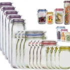 20 шт многоразовые бутылки для Мейсона, мешки, гайки, Герметичная сумка для хранения еды, конфетное печенье, закуски, на молнии, герметичные сумки, органайзер для кухни