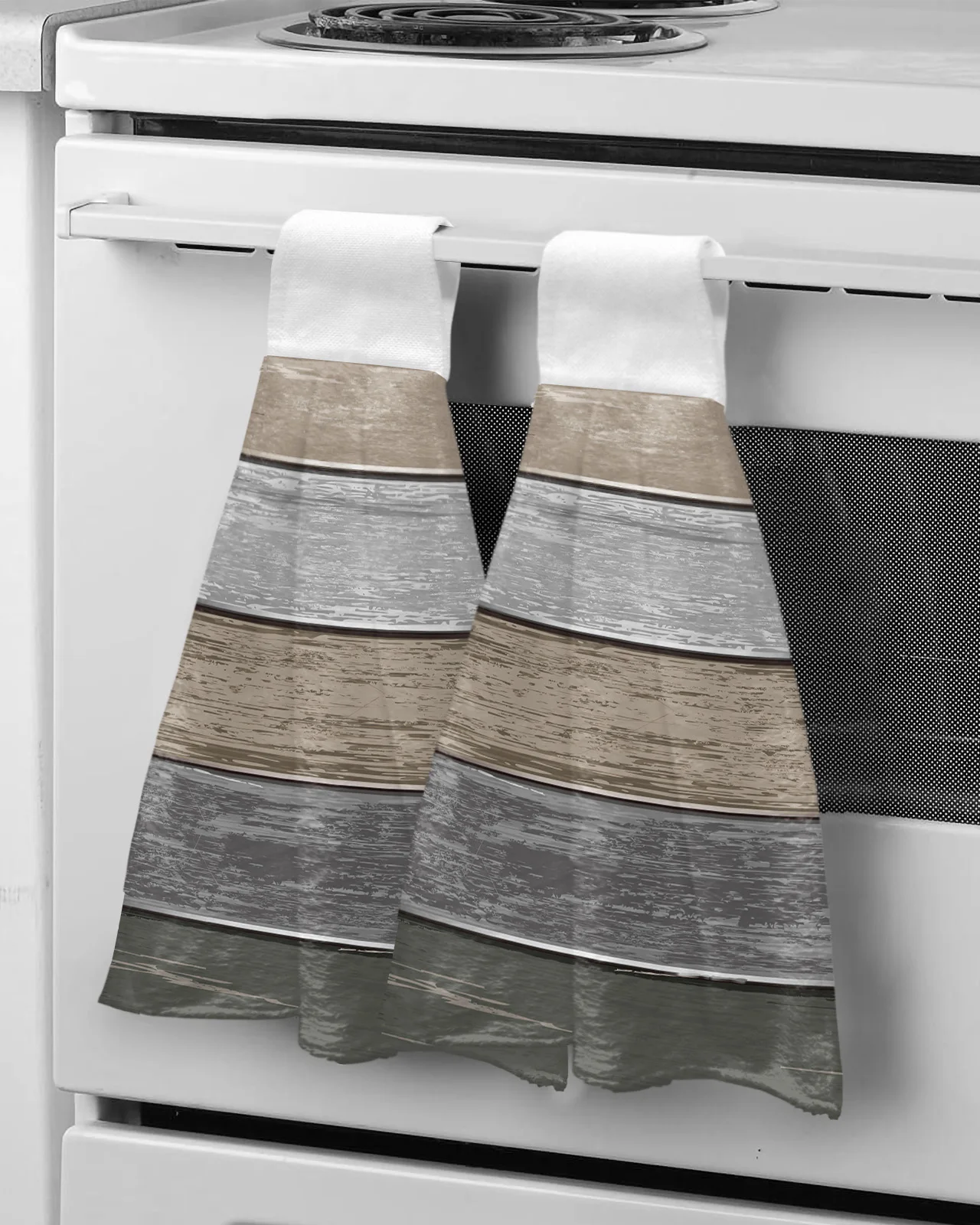 

Полотенце для рук градиентное, впитывающая ткань для мытья посуды, в винтажном деревенском стиле, кухонные принадлежности, аксессуары для в...