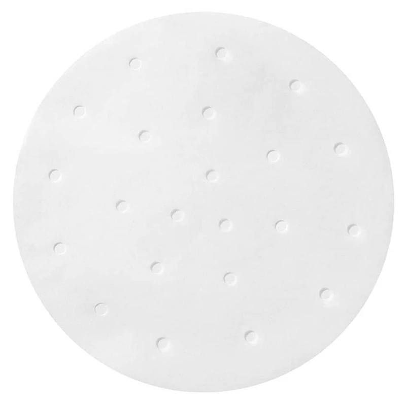 

Горячая Распродажа, 300 шт., прокладки для фритюрницы, 7,5 дюйма, фритюрница, Перфорированные Силиконовые листы для бумаги с маслом, антипригарные корзина ковер