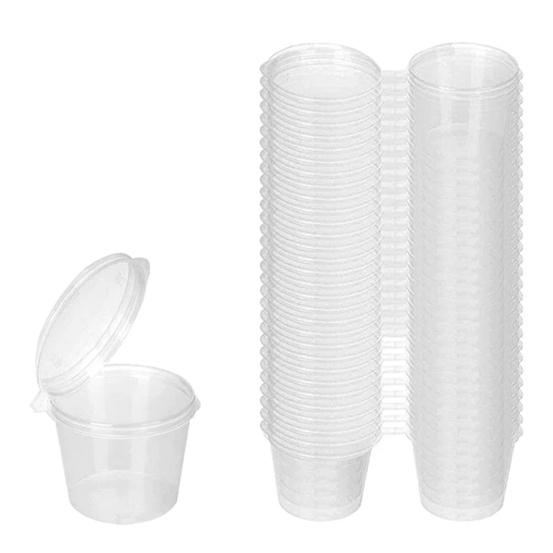 100 шт. одноразовые пластиковые контейнеры для соуса 25 мл