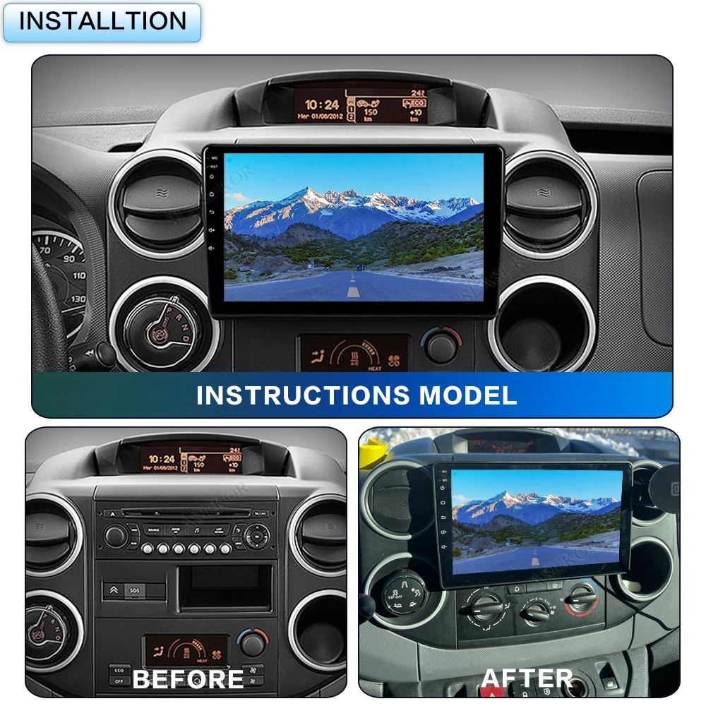 9 дюймов для Citroen Berlingo 2 B9 2008 - 2019 Android автомобильное радио GPS мультимедийный видеоплеер Стерео Навигатор.