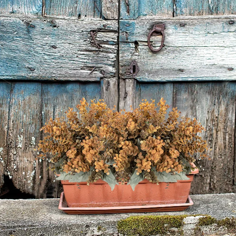 Искусственное Растение Эвкалипта Пластиковая Декоративная Деталь Устойчивая К