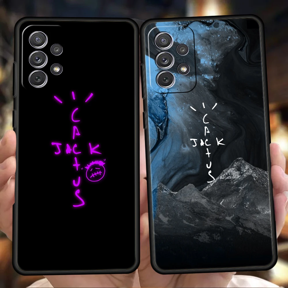 

Cactus Jack Silicone Case For Samsung Galaxy A32 A52 A13 A22 A72 A51 A71 A41 A11 A31 A21S 5G Luxury Phone Cover Shell Fundas Bag