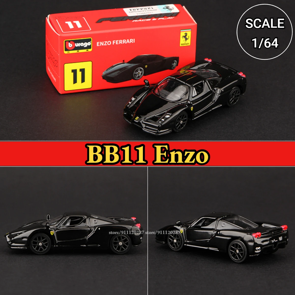 Model, Bb11 Enzo Scale F12tdf F40 F50 458 488 Gtb Spider Diecast Art Replica Toy