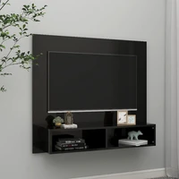 glossy black wall tv cabinet 102x235x90 cm chintered