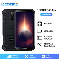 DOOGEE S40 Pro Android Rugged Mobile Phone IP68 IP69K 4GB RAM 64GB ROM Waterproof Smartphones Helio A25 Octa-core Cell phones