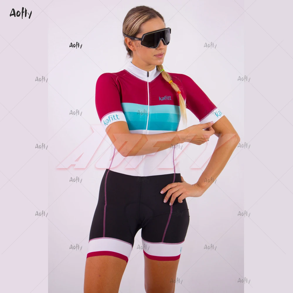 

2022 г., модная женская одежда cafitt для езды на велосипеде, комплекты костюмов для триатлона, велосипедная футболка с короткими рукавами, компл...