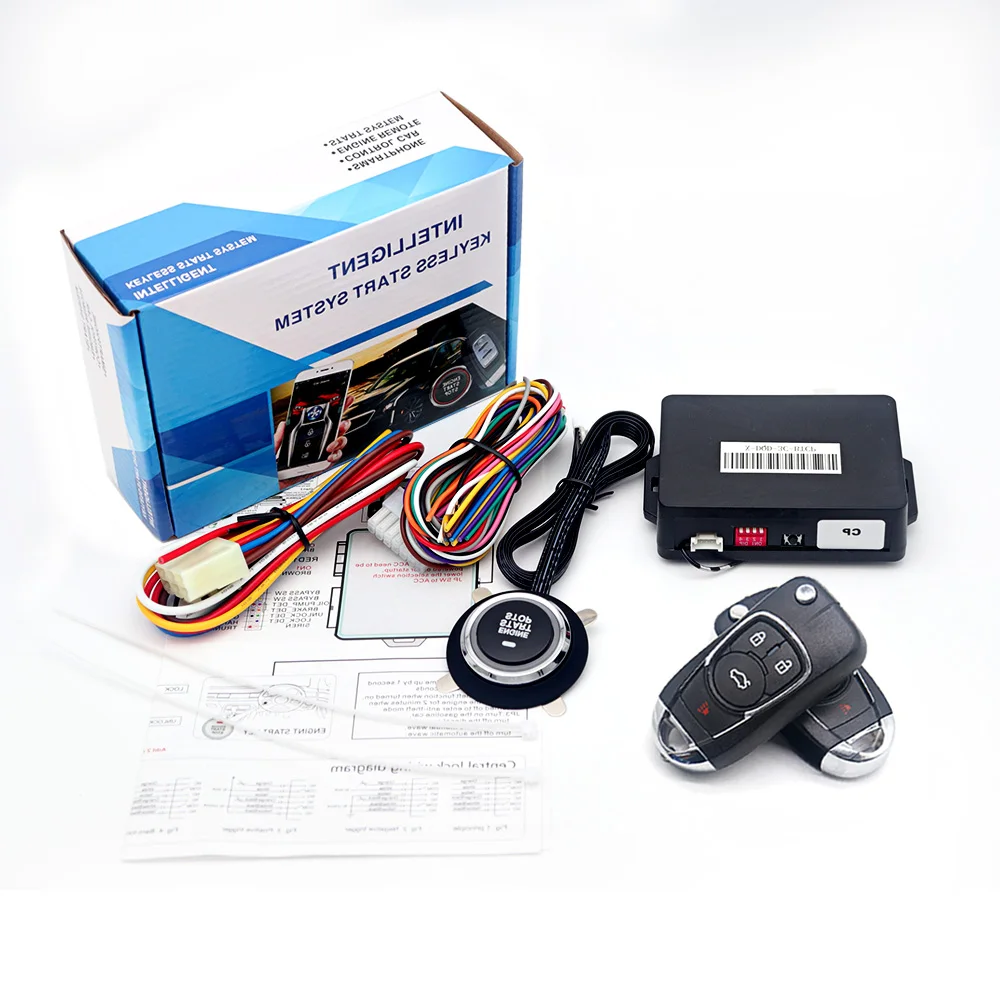 Универсальная автомобильная сигнализация, центральный замок, система запуска доступа без ключа, противоугонный замок двигателя, автомобильный иммобилайзер, кнопка запуска и остановки