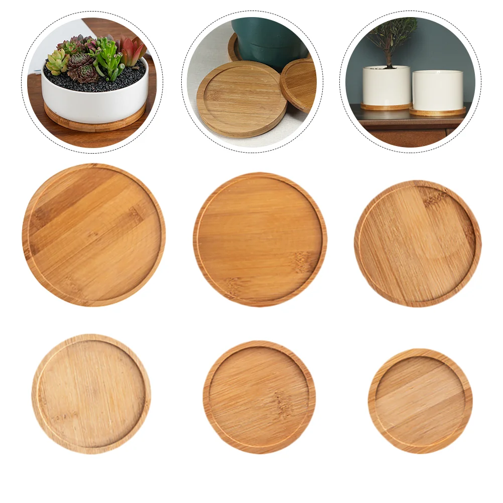 

6pcs Pot Saucers Planter Saucer Flowerpot Tray Tray Pot Saucer Wood Saucer