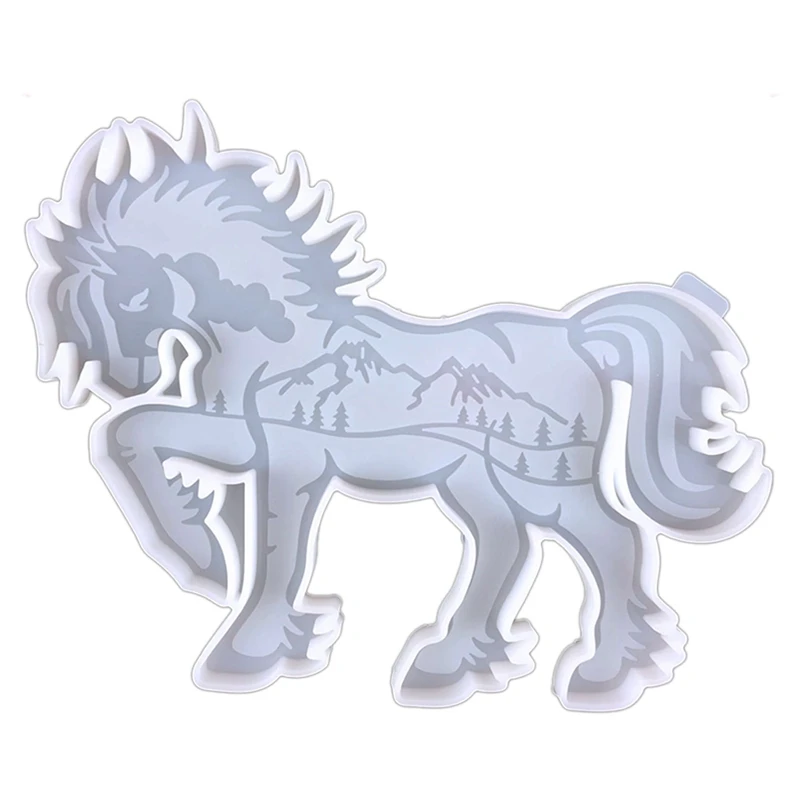 

Эпоксидная форма для украшения лошадей, подставка «сделай сам» для стола, поднос, коробка для хранения, силиконовая форма, настенное украше...