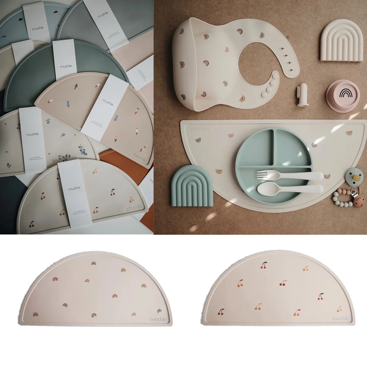 

Baby Silicone Placemats Children's Heat-insulating Non-slip Waterproof Placemats Food Grade Child Feeding Table Mats