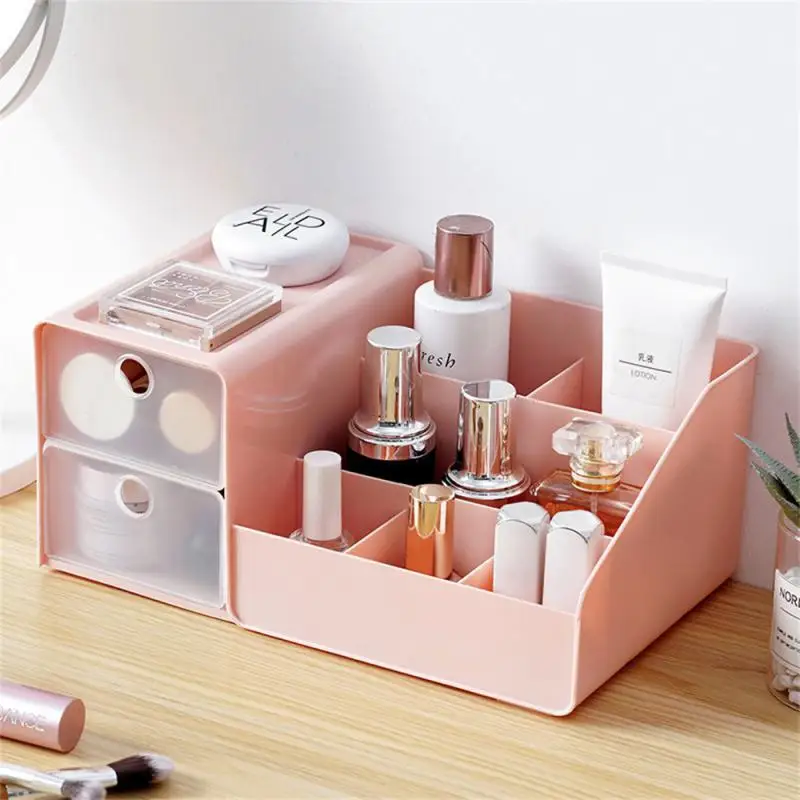 

Office Desk Shelve Rack Large Capacity Drawer Style Desktop Sorting Storage Cosmetics Facial Mask Lipstick Plastic Storage Box