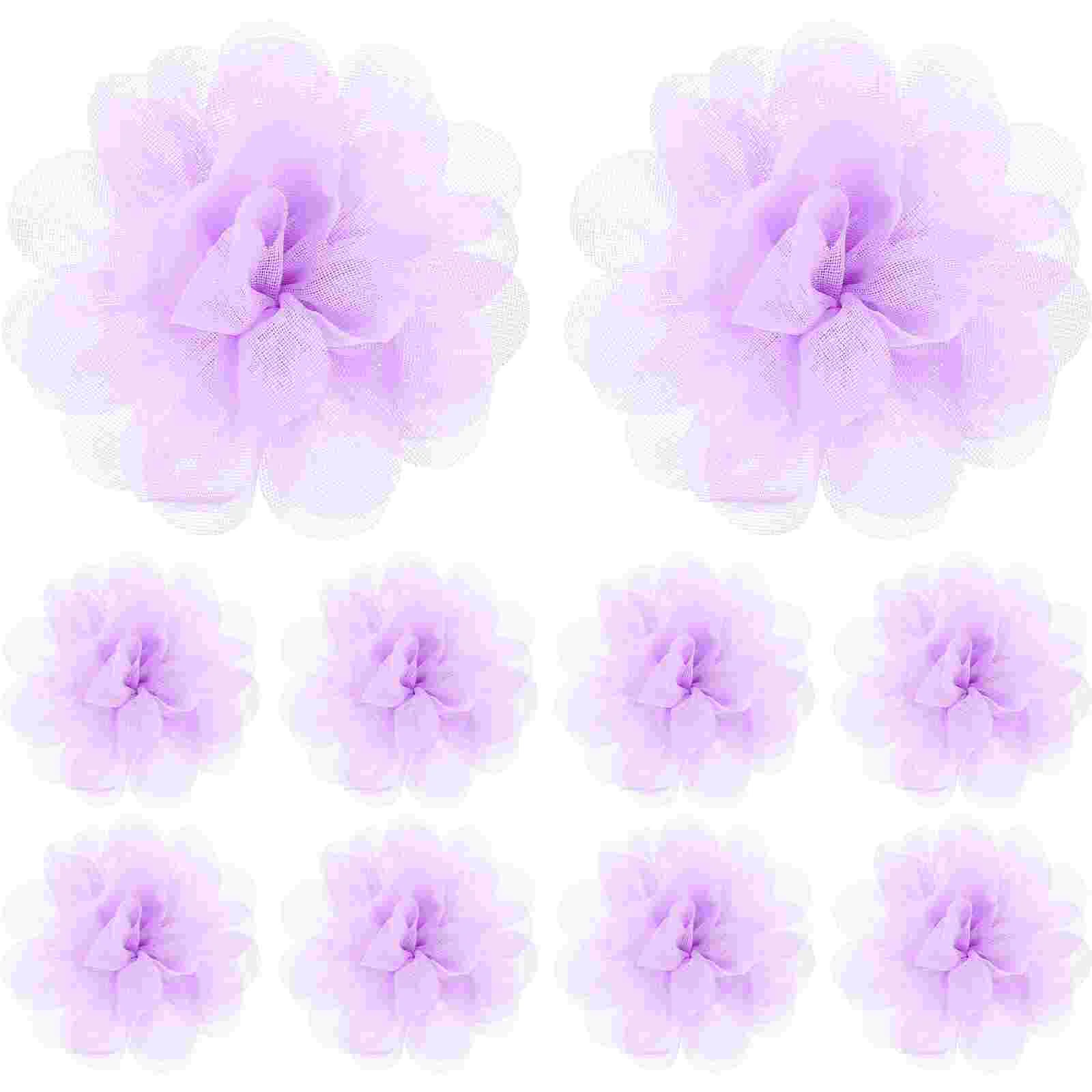 10 шт. аксессуары для волос с цветами головки искусственных цветов имитация