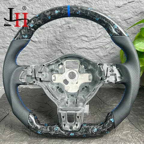 Кованый руль из углеродного волокна, кожа алькантары для Volkswagen Golf 6 GTI GTD R 2009-2013 Polo GTI Tiguan Passat R-Line