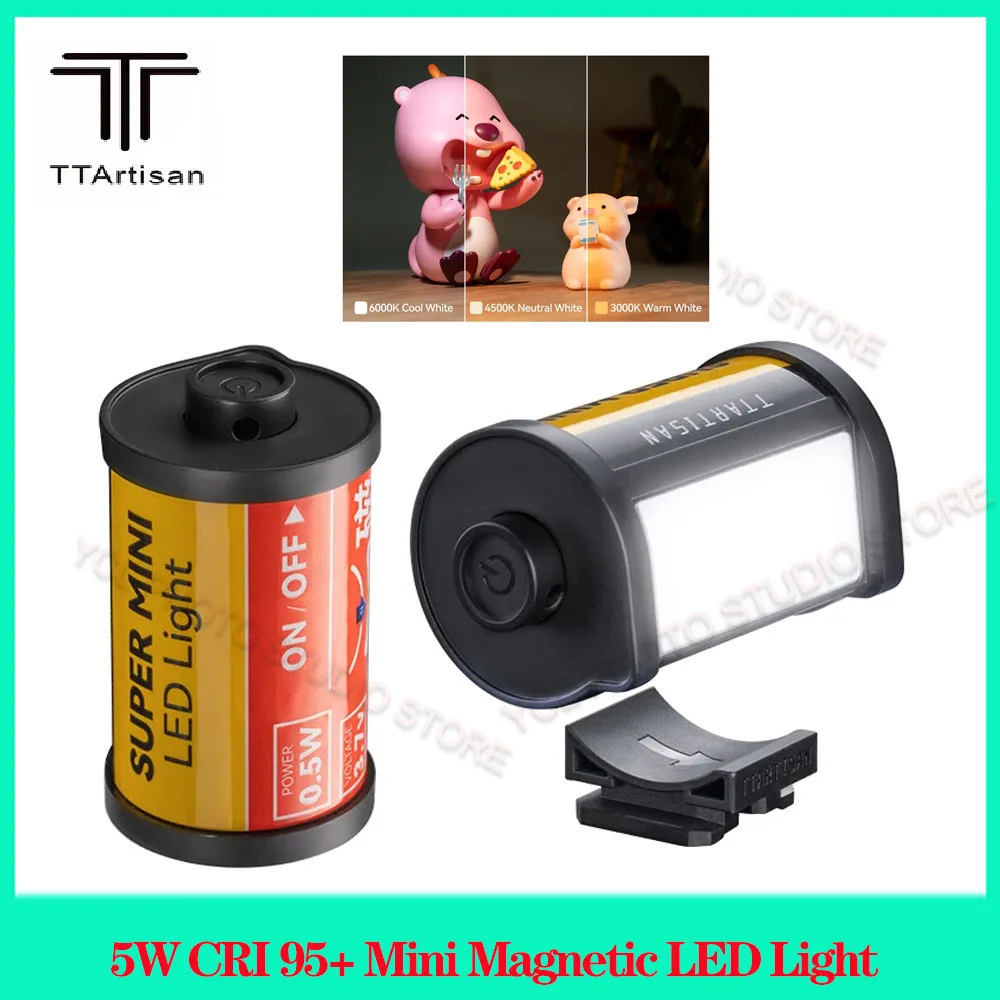 TTArtisan 5W CRI 95 + мини Магнитная фотография фотообъектива Vlog живая трансляция с