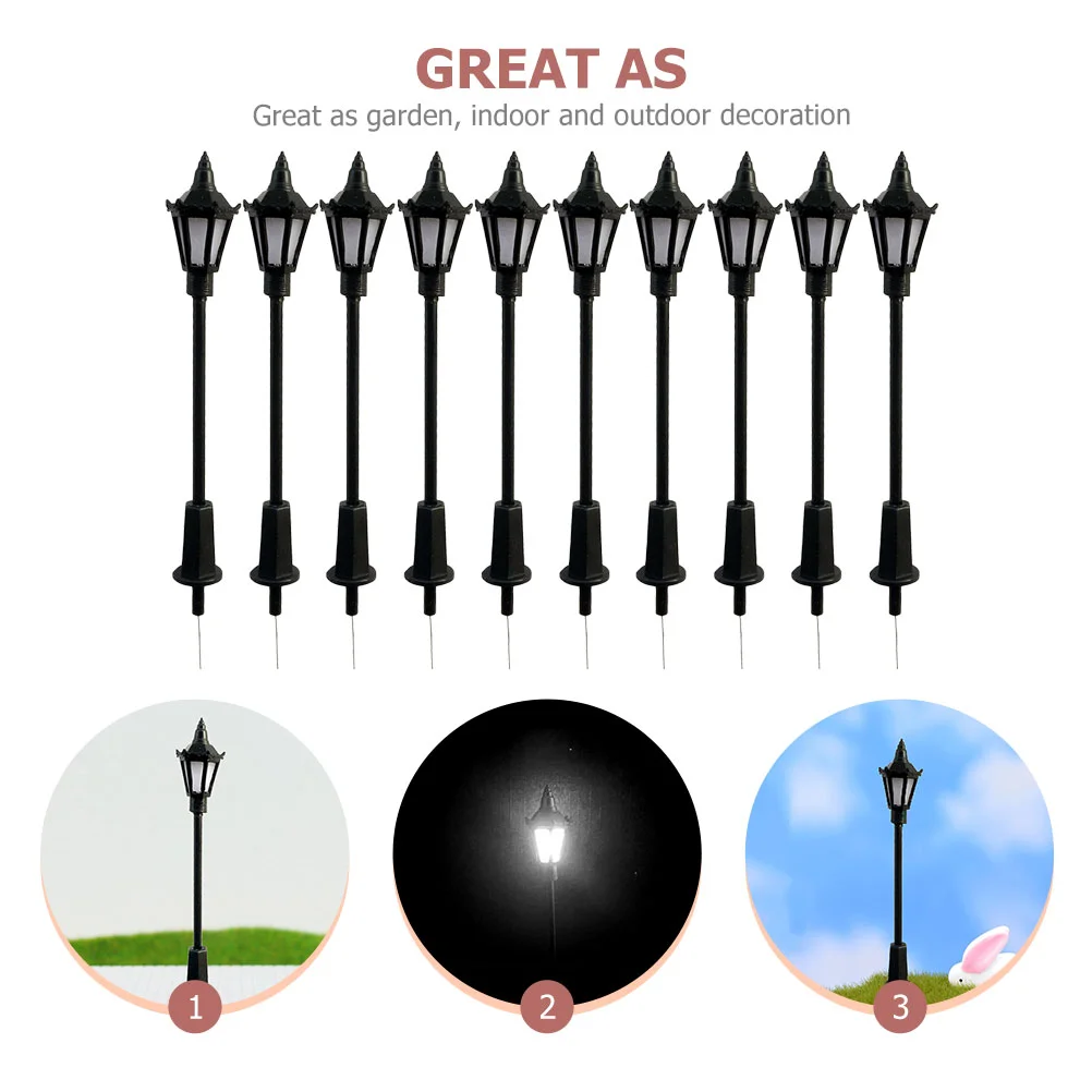 10 шт. реквизит модель уличного фонаря декор рождественская деревня пост абс для