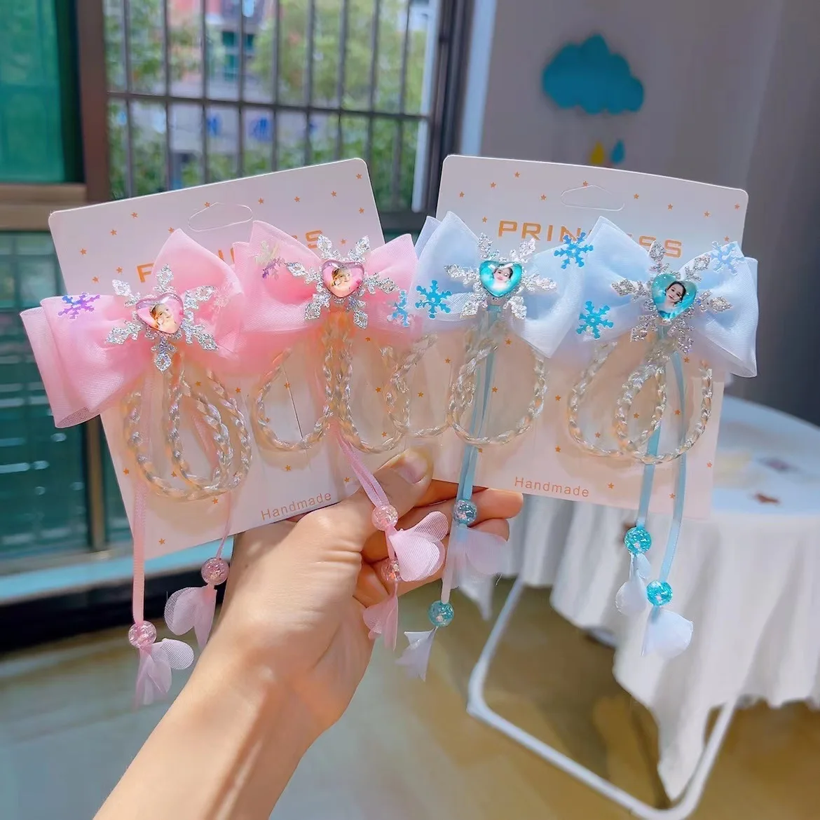 

1 пара, заколки для волос в стиле аниме «Холодное сердце»