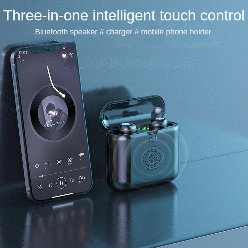 

New G6 Wireless Bluetooth Headset Long Standby Stereo 5.0 Bluetooth Speaker 2-in-1 Mini Portable TWS Wireless Earphone
