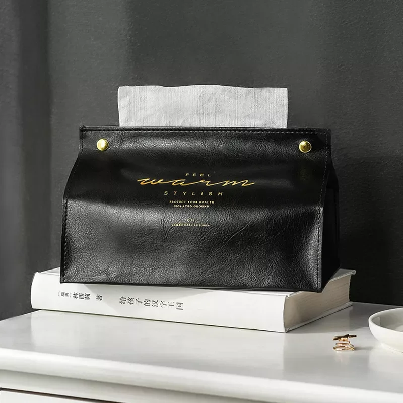 

Leather Tissue Box Car Tissue Container Desktop Napkin Tissue Holder Case Storage Box Home Living Room Decoration Supplies