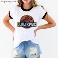 jurassic park graphic print tshirt women clothes 2022 funny dinosaur animal t shirt femme harajuku shirt kawaii clothes t shirt