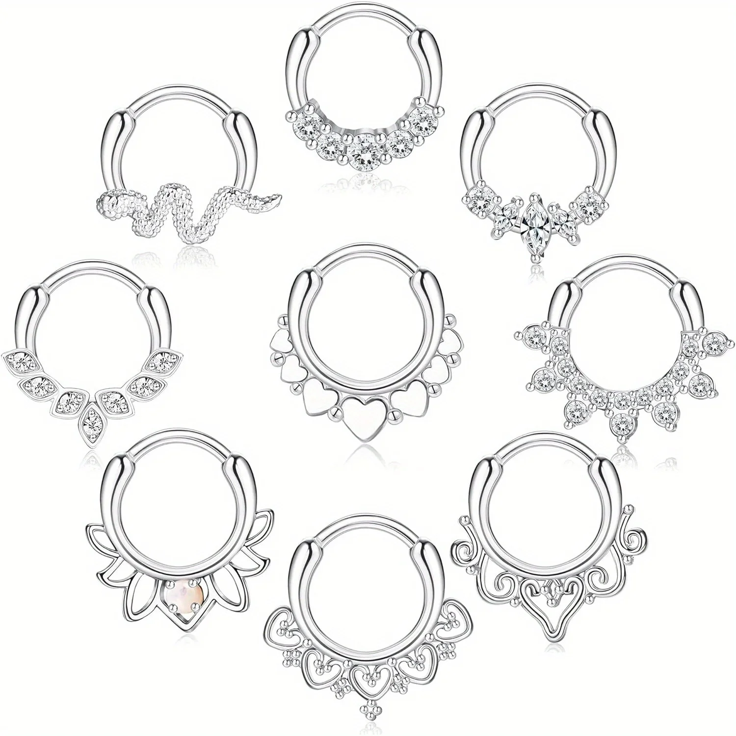 Drperfect 1 шт. перегородка ювелирные изделия 16 г Daith серьги с откидной петлей из