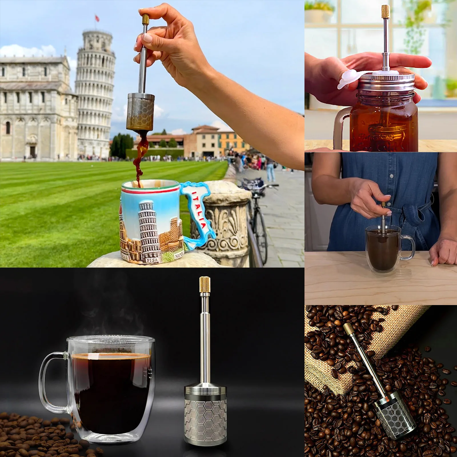 

Pressable Coffee Latte Tea Release Stirrer Tool Restaurant Kitchen Bar Coffee Releaser FinalPress
