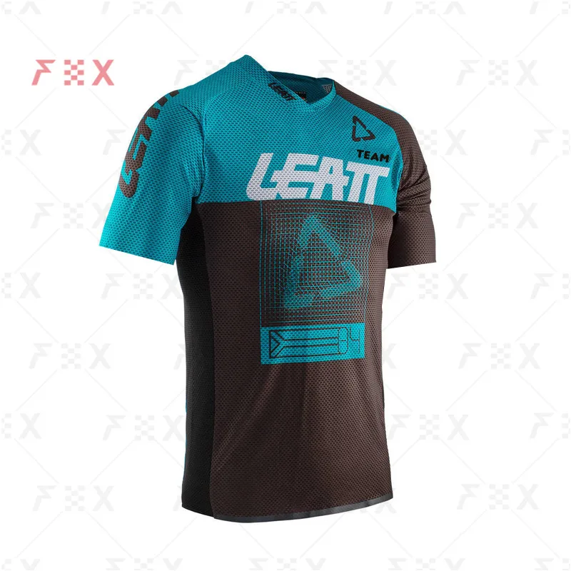 

Motorcycle Mountain BikeTeam LEATT Downhill Jersey MTB Offroad DH MX Bicycle Locomotive Shirt Cross Country Mountain Bike Jersey