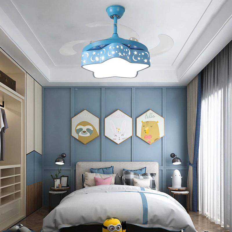 

Pendant Lights Led Art Chandelier Lamp Ceiling Fan Nordic Bedroom Decor Room Restaurant Dining Room Remote Control