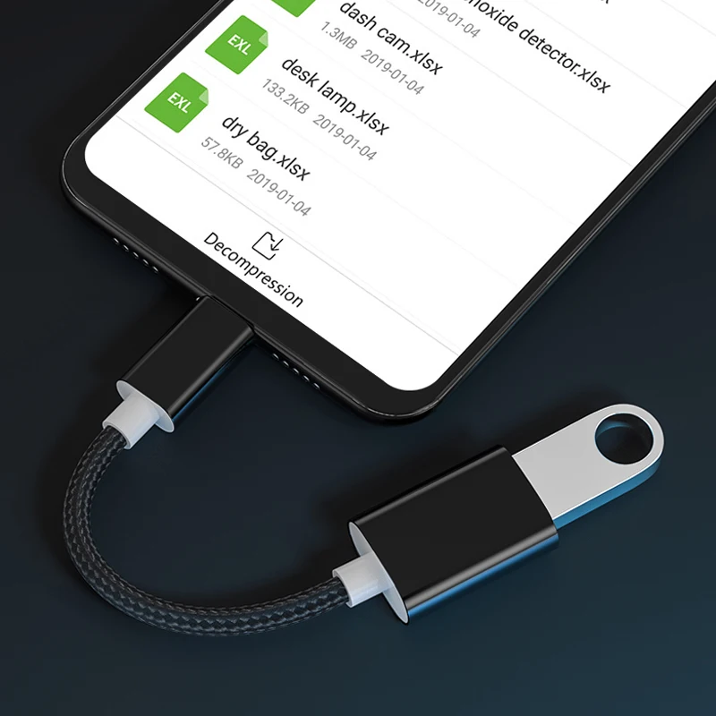 

Кабель-переходник с Type C «папа» на USB «мама»