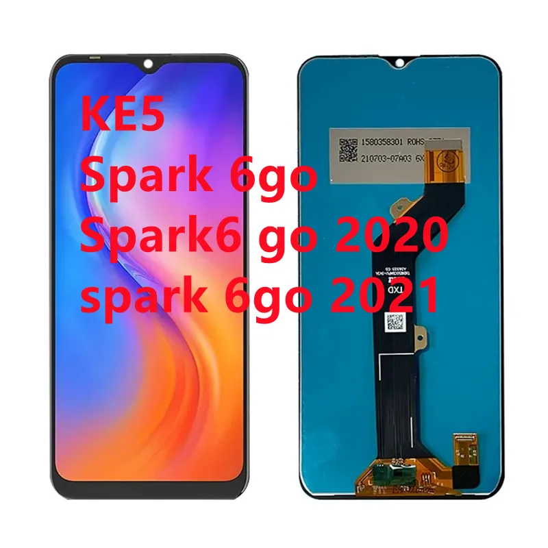 1/2/4/6 шт. для TECNO Spark 6 Go KE5J Ke5k/SPARK GO 2020 KE5 ЖК-дисплей сенсорный датчик дигитайзер в