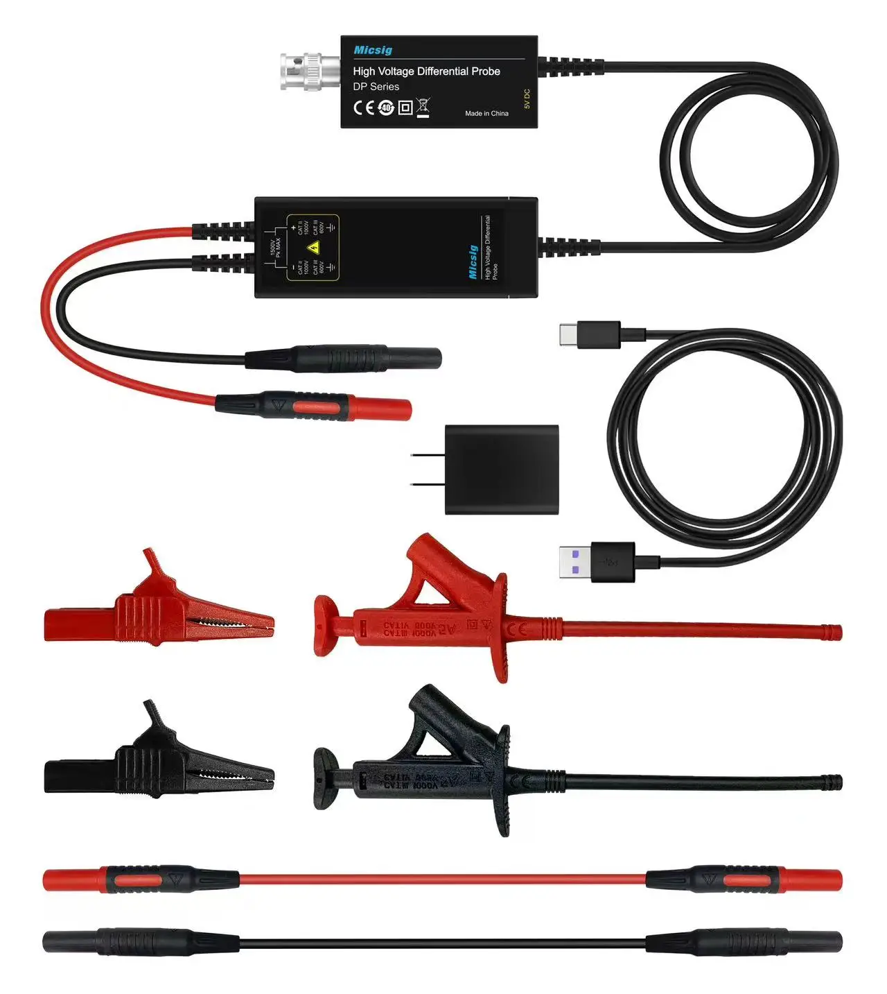 Фото Высоковольтный дифференциальный пробник Micsig DP10013(DP1500)DP1007(DP700) - комплект с временем восхода 3.5 нс и коэффициентом затухания 50X / 500X №3