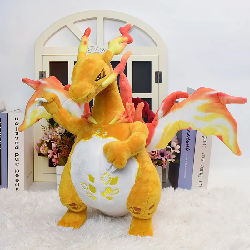 2022 New Big Size Dynamax Charizard Plush Toys Charmander Pikachu Pokemon Fire Dragon Anime Eevee Snorlax Stuffed Doll Kid Gift