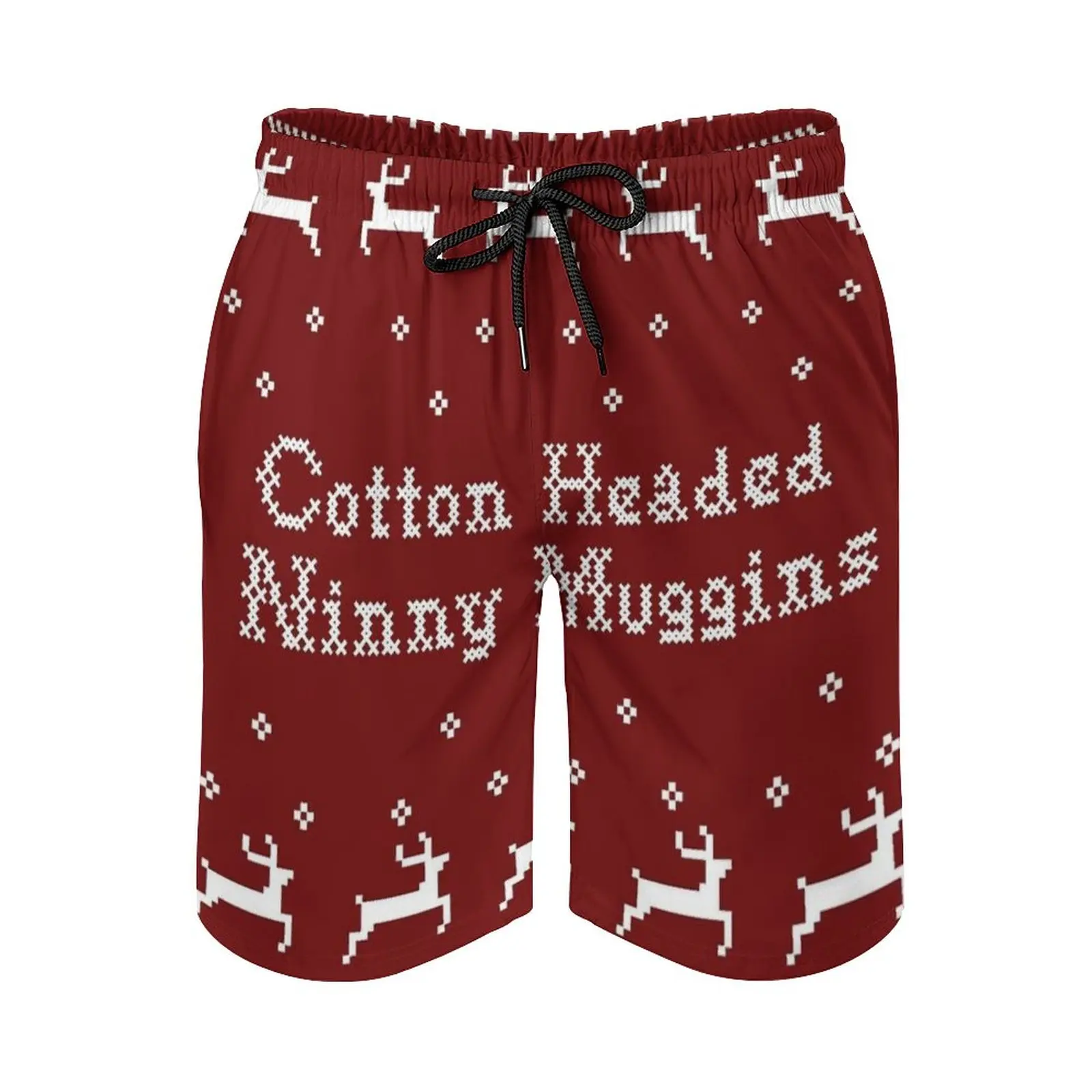 

Sweater Shirt Cotton Headed Ninny Men's Beach Shorts 3D Printing Loose Surf Board Shorts Beachwear Elf Christmas Sweater