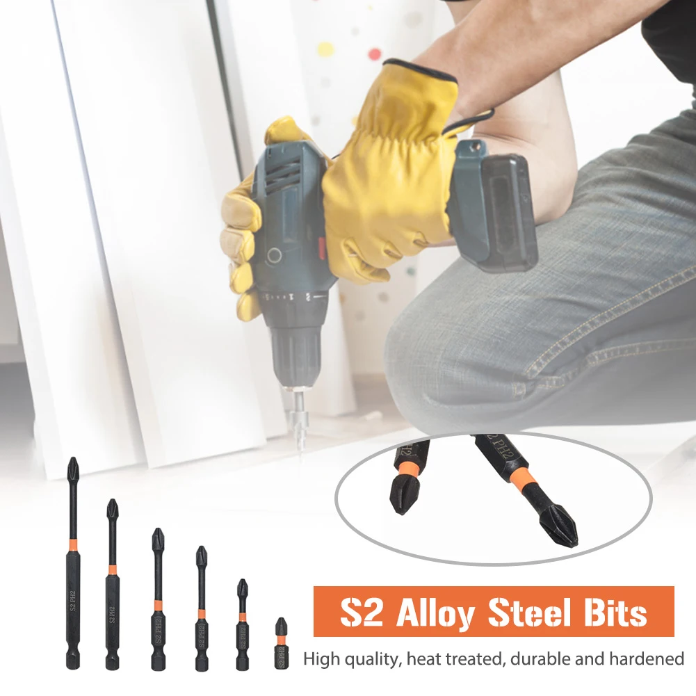 

Наконечники для электрической отвертки S2 из легированной стали PH2 с шестигранным хвостовиком 1/4 дюйма