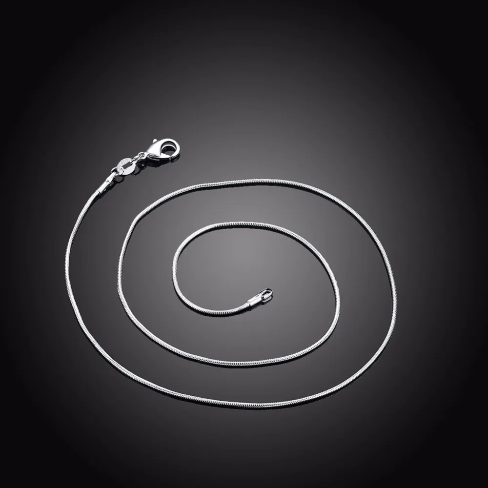 

2019 New Arrivals 925 Sterling Silver 16-24 Inchs Snake Chains Necklaces Pendant For Women Fashion Sterling-silver-jewelry
