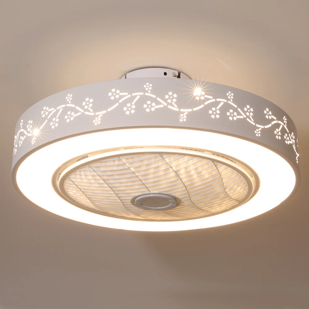 

Modern Smart LED Ceiling Fan Light Dimmable For Bedroom Restaurant Living Room