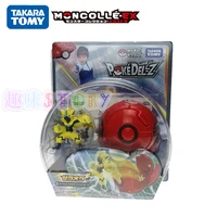 tomy pokemon action figure authentic pokedel z emc zeraora throwing pokemon ball joint movable model toy