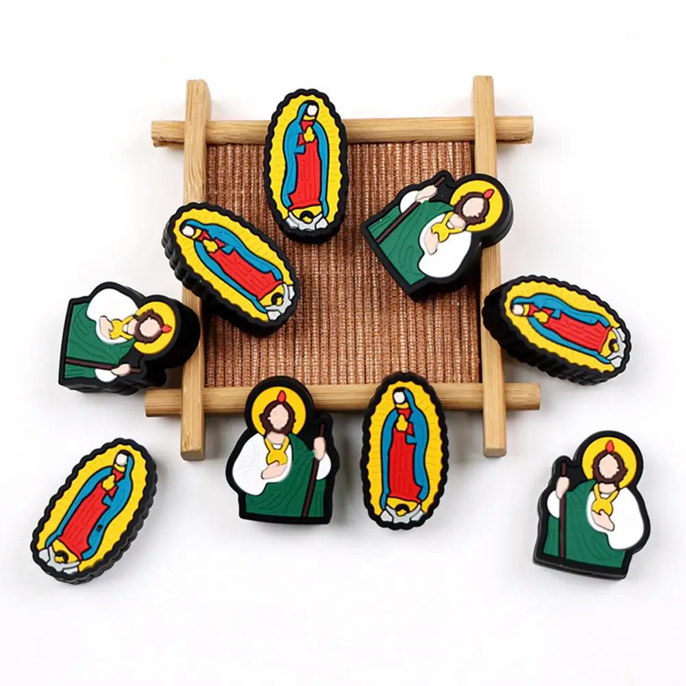

5Pcs Mini Silicone Beads Soft Reusable Bite Resistant DIY Integrated Forming Infant Jesus Pacifier Chain Beads Baby Products