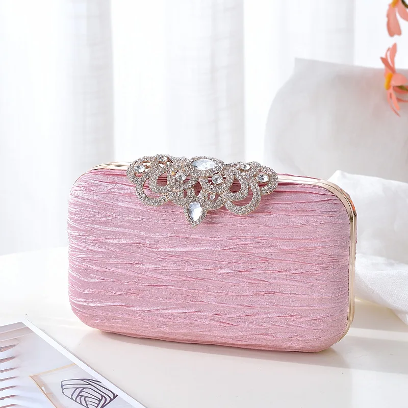 

Women's Handbag Classic Fashion Diamond Crown Buckle Clutches Wedding Party Evening Bag Ladies Chain Handbag Shoulder Bag Purse