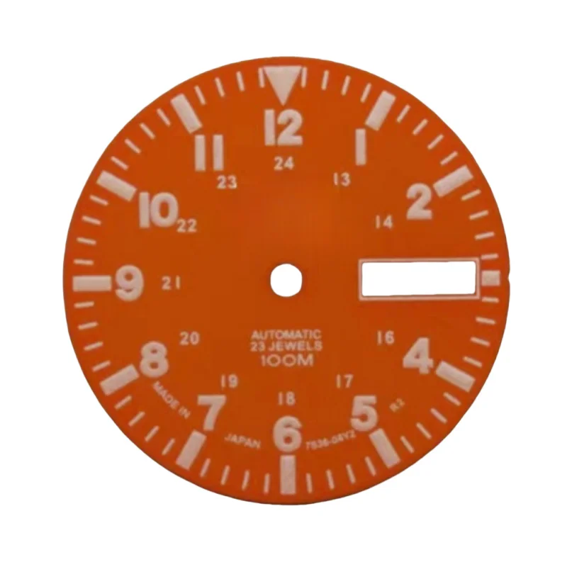 Циферблат NH36 винтажный светящийся циферблат желтого оранжевого белого черного