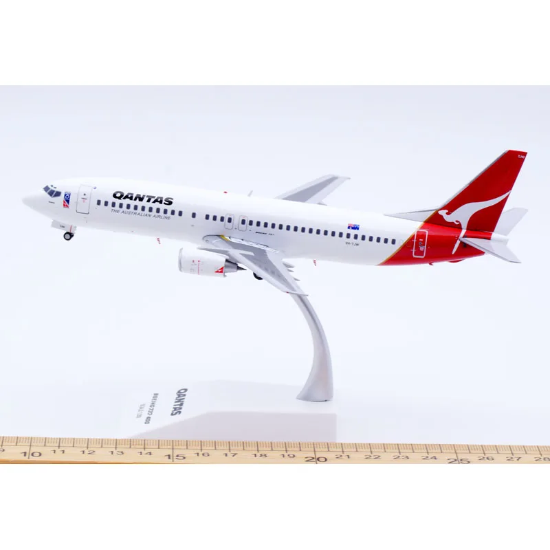 Фото Коллекционная модель самолета из сплава XX20392, подарок, JC Wings 1:200, Qantas Airlines Boeing B737-400, литая под давлением модель реактивного самолета VH-TJW с подставкой №1