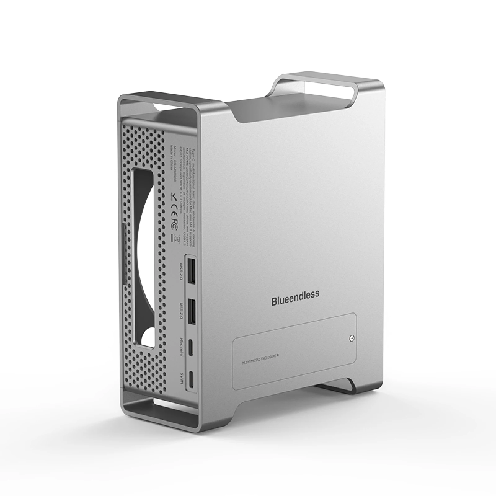 Фото Док-станция Stand Type-C с USB-C хабом и отсеком для M.2 NVME SSD для Mac Mini M4/M4 Pro, HDMI, USB3.2 Gen2, SD4.0, TF4.0 №4