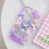 lovely 3d handmade case for galaxy s21 fe s21 s22 ultra case caroon galaxy s8 s9 s10 s20 plus kawaii shell cream customized gift