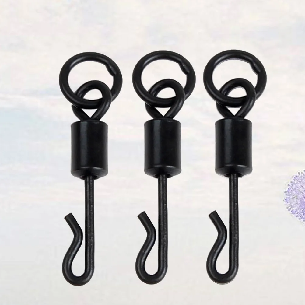 

50pcs Rolling Swivels Rolling Fishing Swivels Connectors Hooks Snap Pins Linking Tools for Fishing
